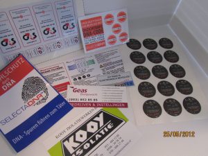 Reclame stickers