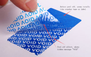 anti diefstal sticker dmv een void vinyl